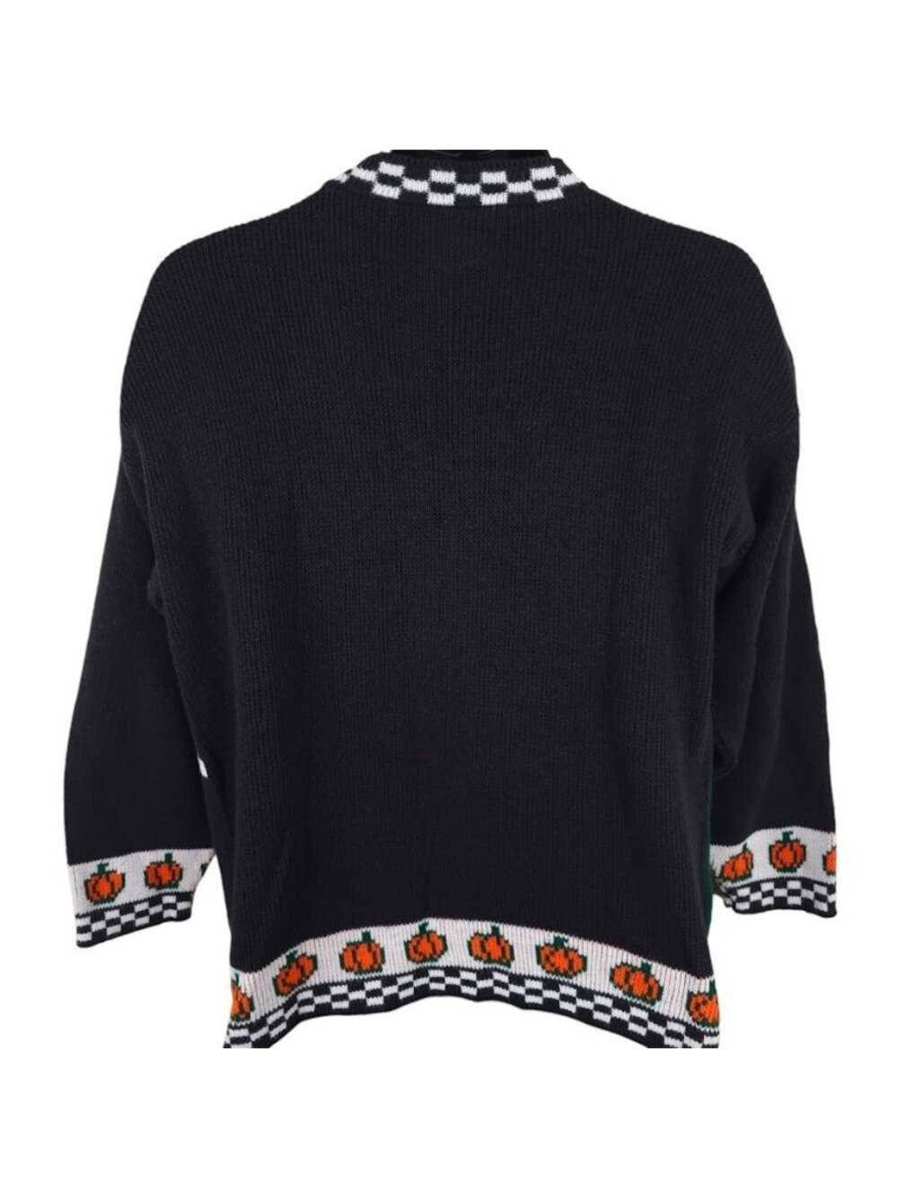 Vintage Snoopy Halloween Cardigan Sweater Womens Size Large 90s Patchwork - Picture 7 of 8